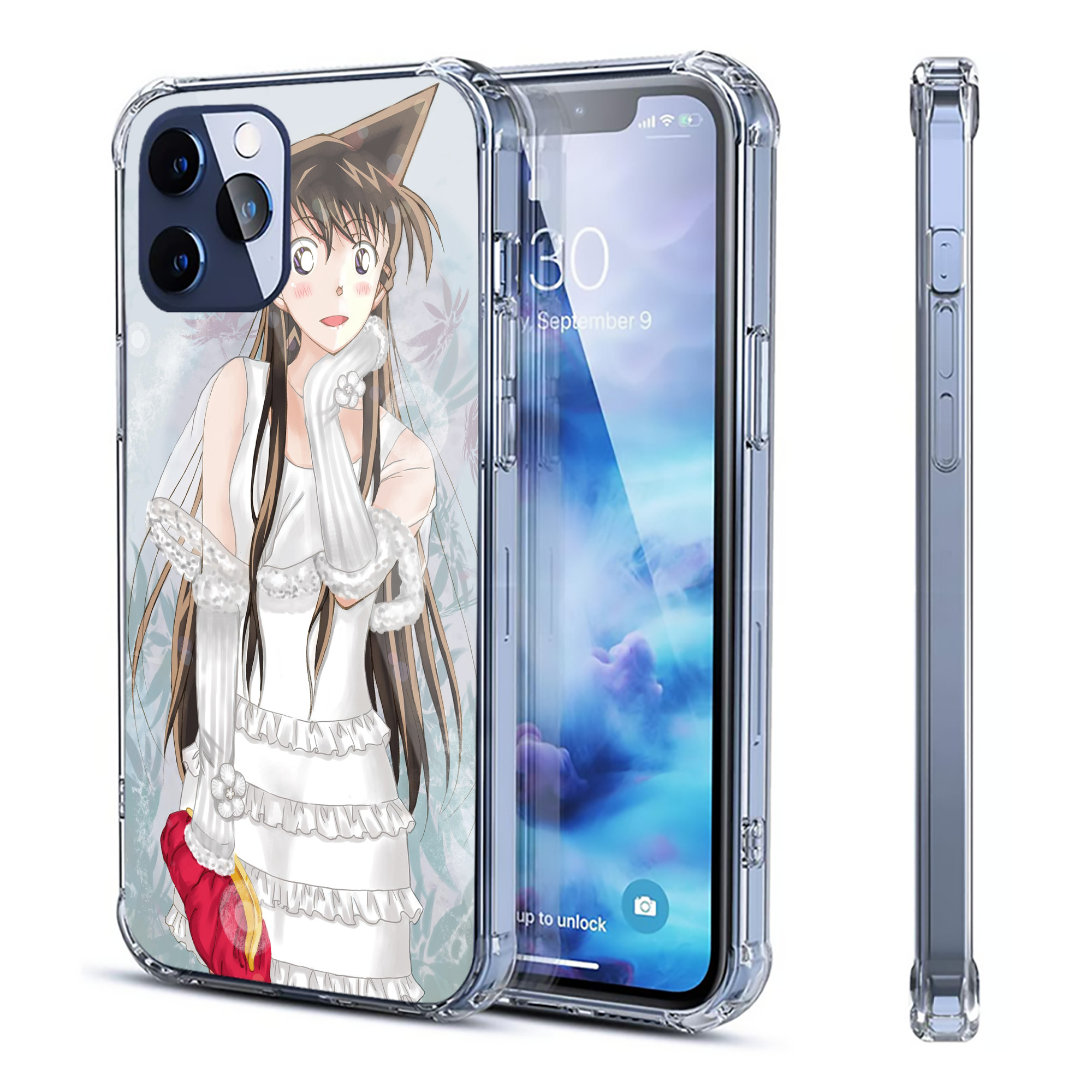 （画像用） 名探偵コナン Detective Conan 【iPhone 12シリーズ対応】透明スマホケース（クリアソフトケース）